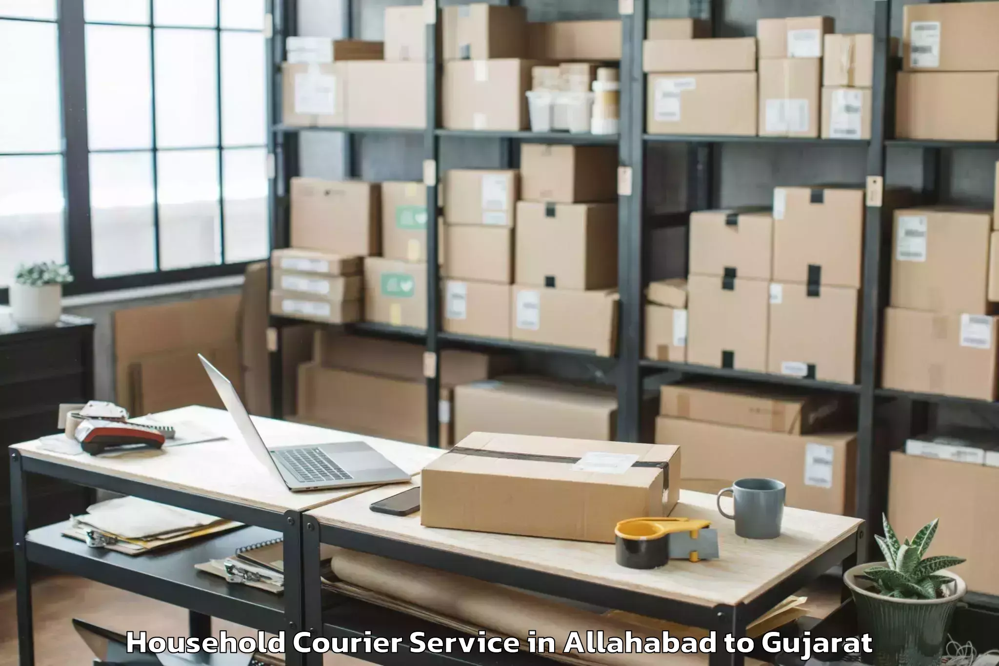 Professional Allahabad to Porbandar Household Courier